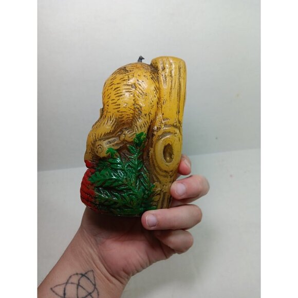 Vintage 1978 Bear And Honey Jar Wax Candle Country Cottagecore Kitch - Picture 3 of 6